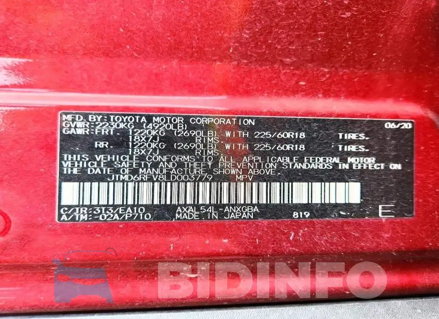 JTMD6RFV8LD003779 Photo# 13