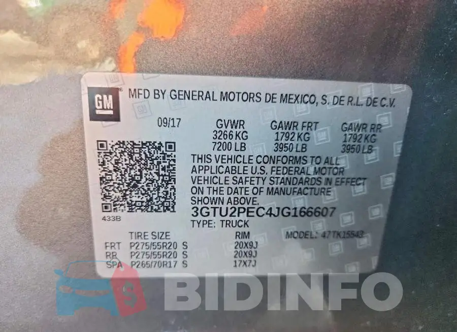 3GTU2PEC4JG166607 Photo# 12