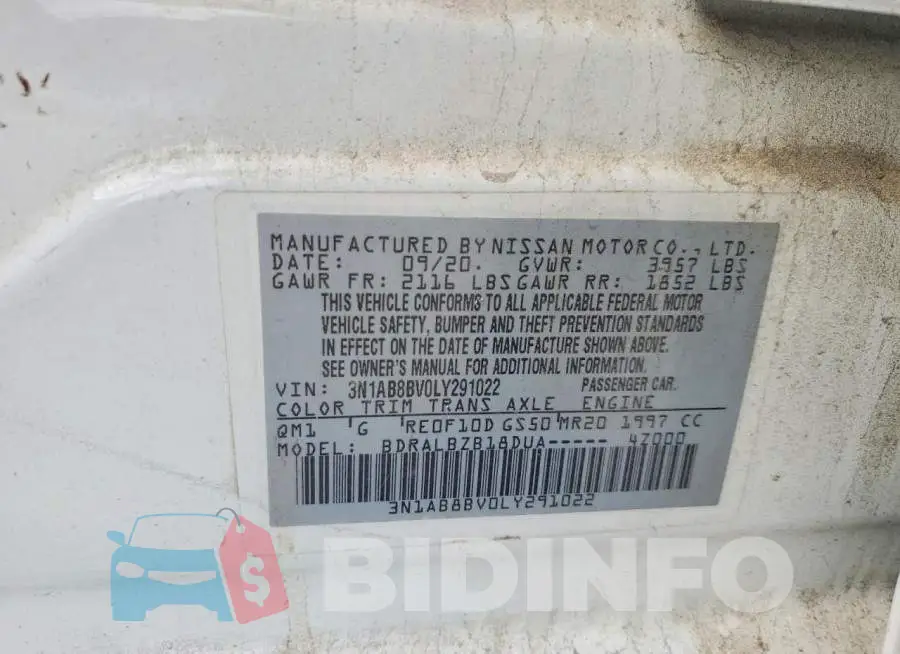 3N1AB8BV0LY291022 Photo# 12