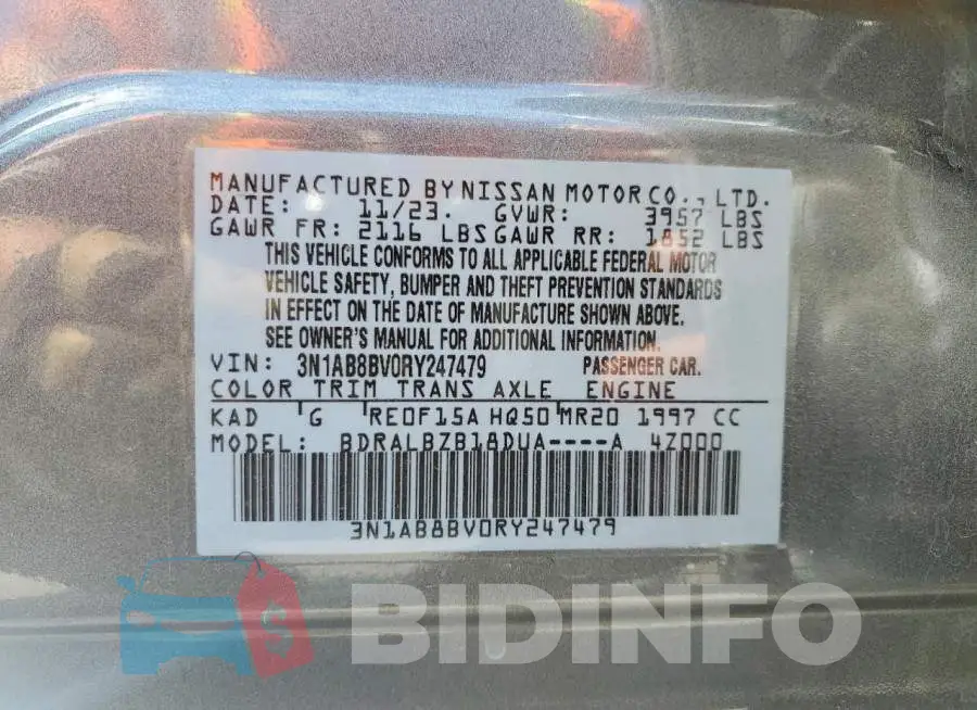 3N1AB8BV0RY247479 Photo# 12