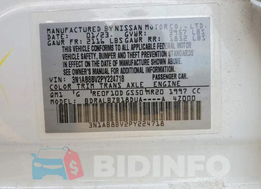 3N1AB8BV2PY224718 Photo# 13