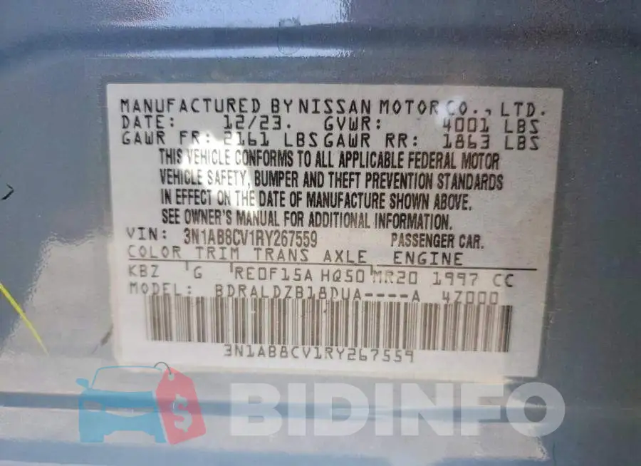 3N1AB8CV1RY267559 Photo# 12