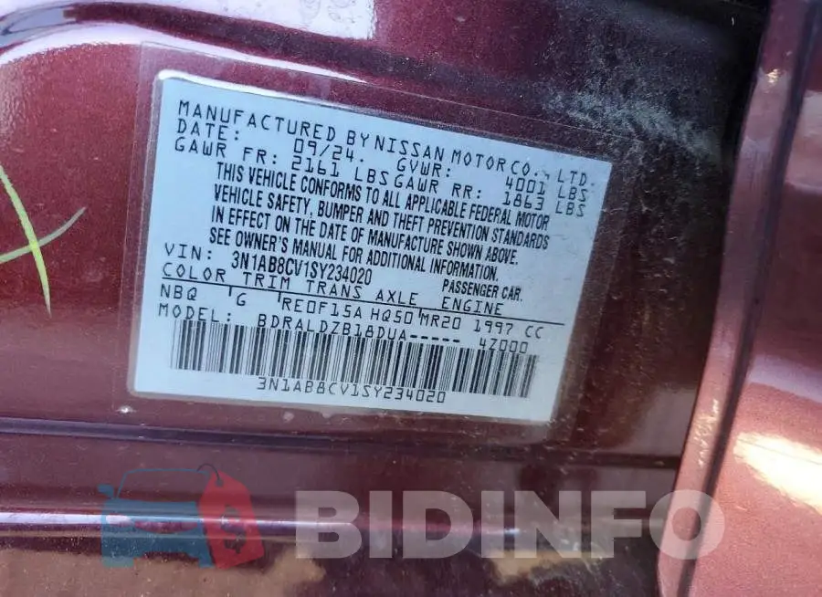 3N1AB8CV1SY234020 Photo# 12