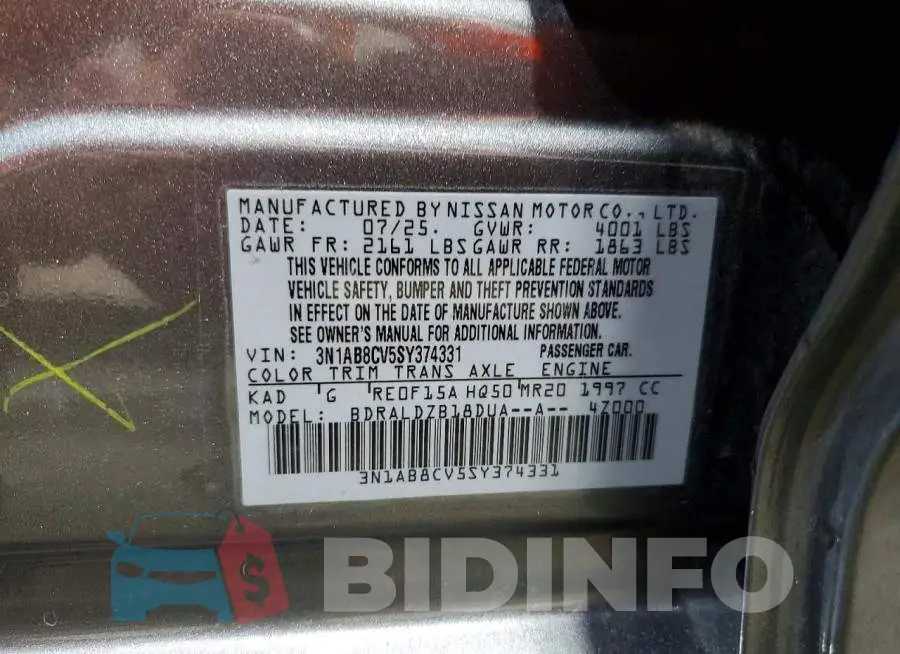 3N1AB8CV5SY374331 Photo# 13