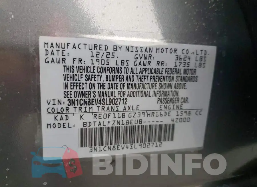 3N1CN8EV4SL902712 Photo# 12