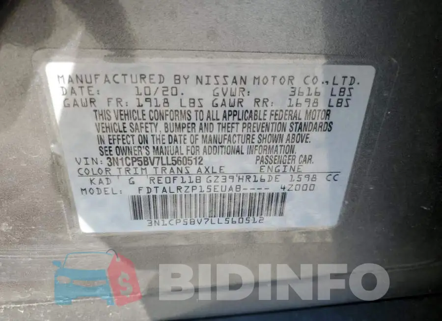 3N1CP5BV7LL560512 Photo# 12