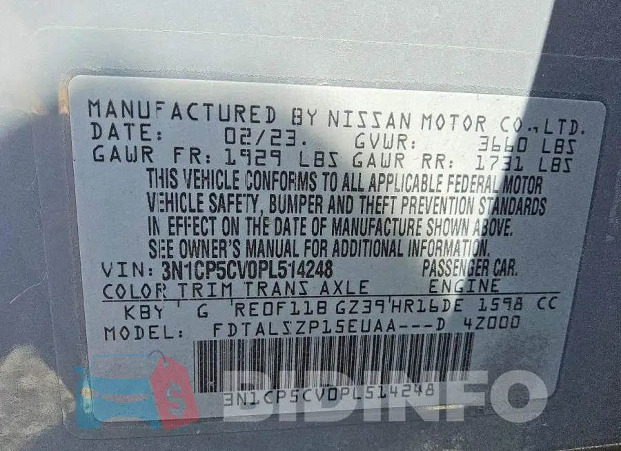 3N1CP5CV0PL514248 Photo# 12