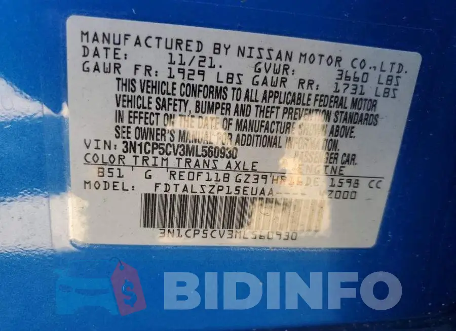 3N1CP5CV3ML560930 Photo# 13