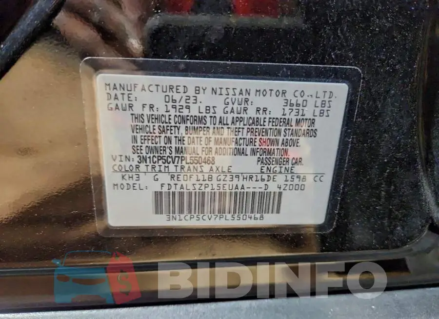 3N1CP5CV7PL550468 Photo# 14