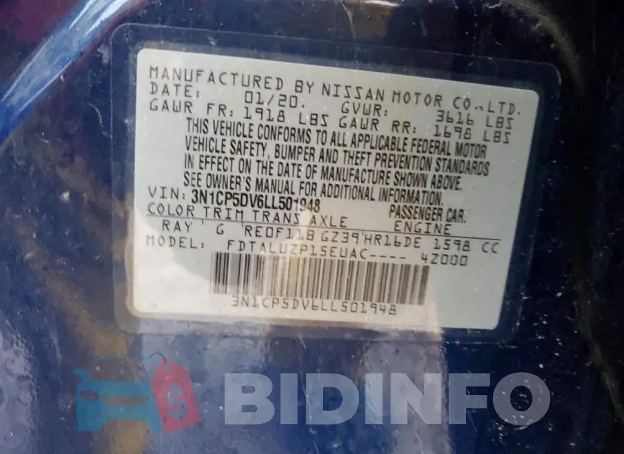 3N1CP5DV6LL501948 Photo# 13