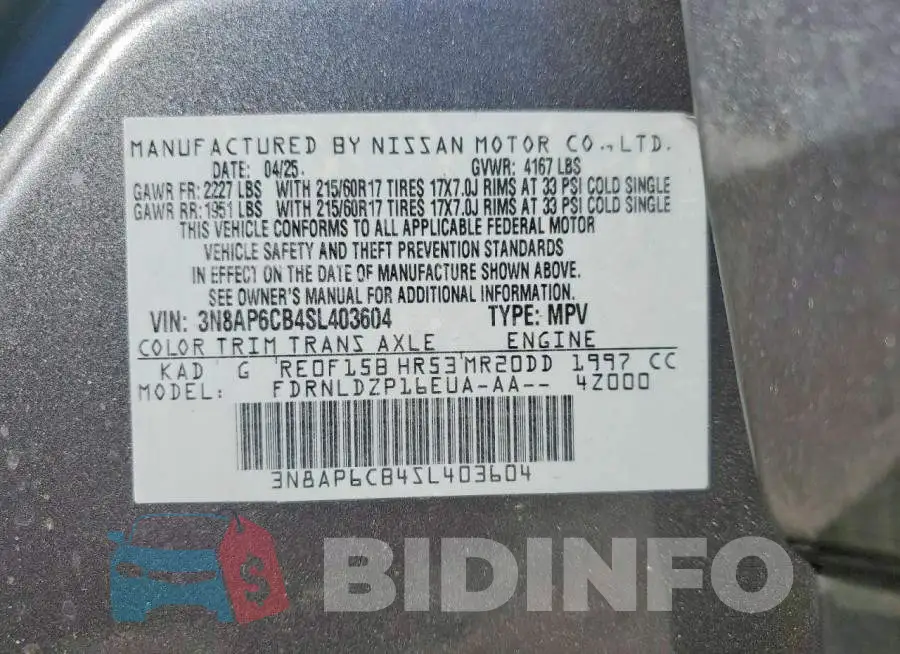 3N8AP6CB4SL403604 Photo# 13