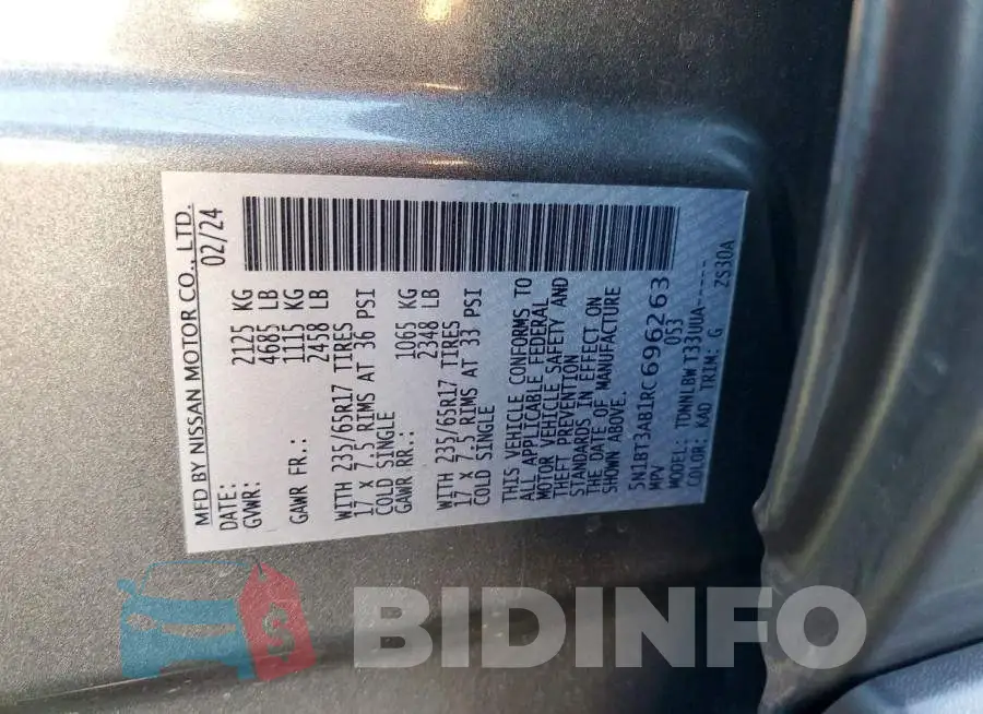 5N1BT3AB1RC696263 Photo# 12