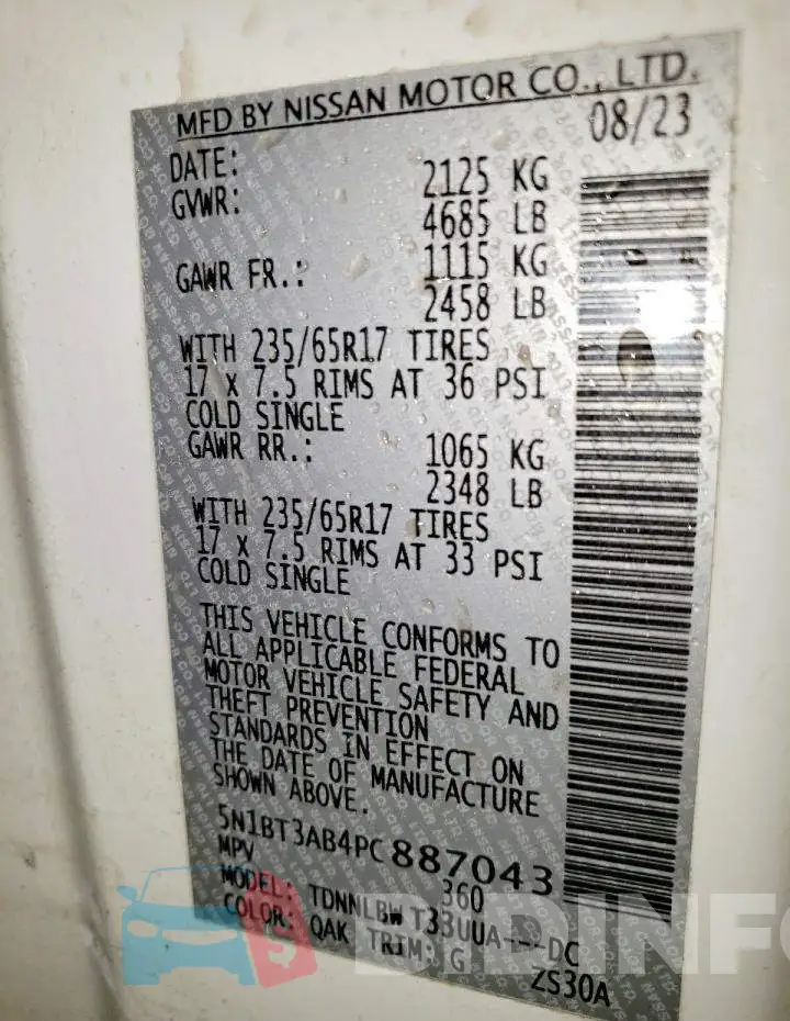 5N1BT3AB4PC887043 Photo# 13