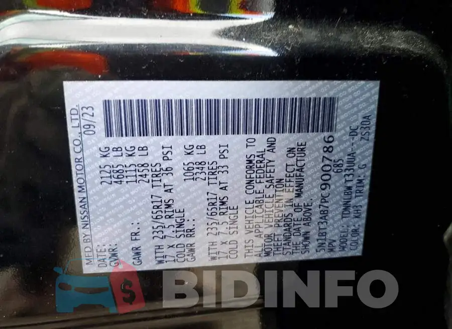 5N1BT3AB7PC900786 Photo# 14