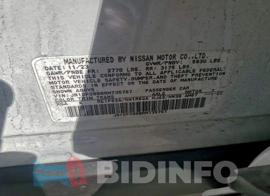 JN1DF0BB8RM735767 Photo# 14