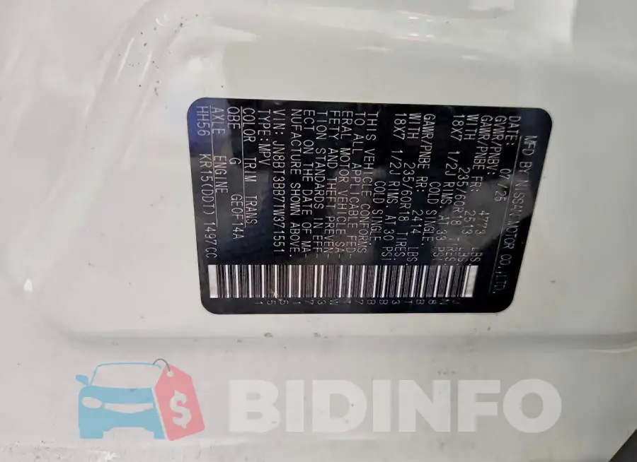 JN8BT3BB7TW371551 Photo# 12
