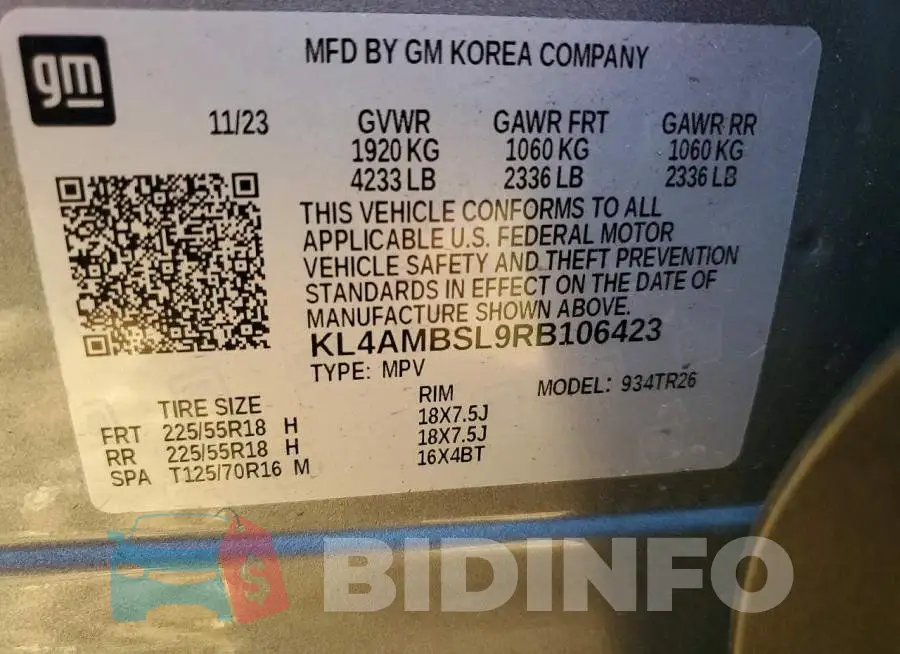 KL4AMBSL9RB106423 Photo# 13