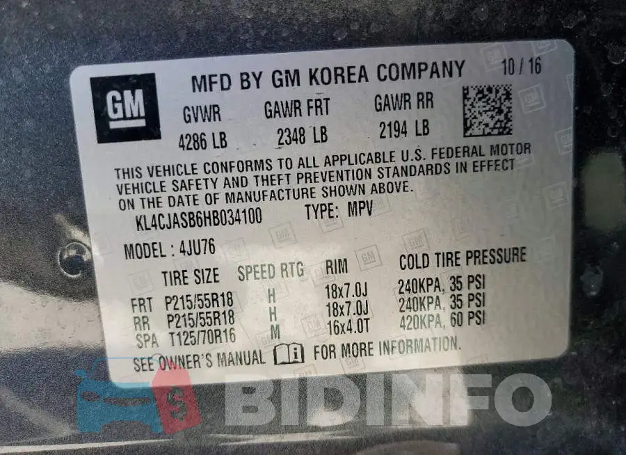 KL4CJASB6HB034100 Photo# 13