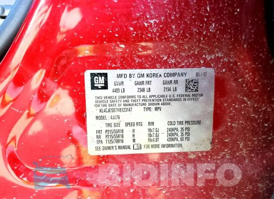 KL4CJESB7HB123147 Photo# 12