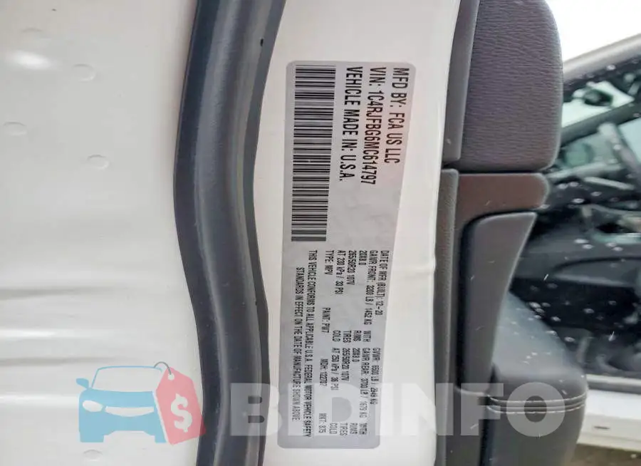1C4RJFBG6MC614797 Photo# 13