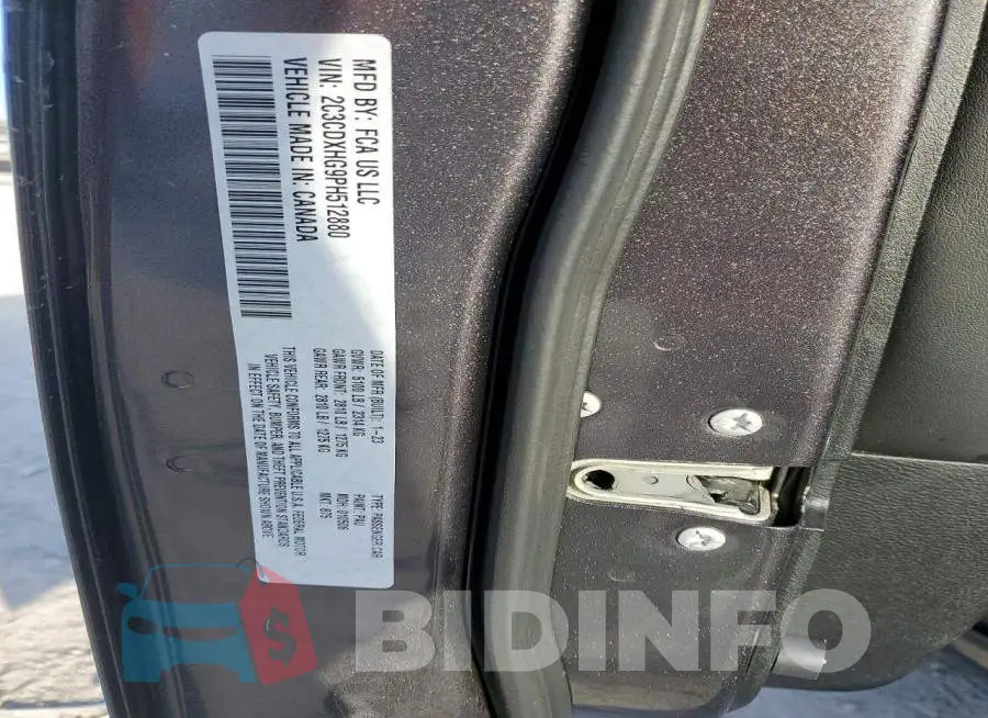 2C3CDXHG9PH512880 Photo# 12