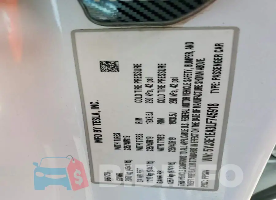 5YJ3E1EA3LF745918 Photo# 12