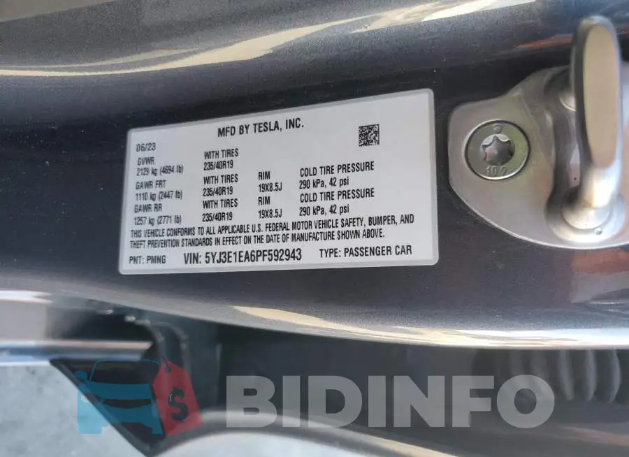 5YJ3E1EA6PF592943 Photo# 13