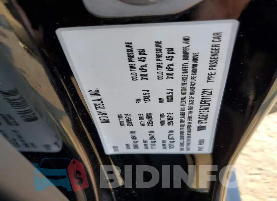5YJ3E1EA7LF611221 Photo# 13