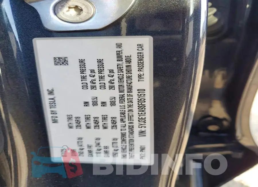 5YJ3E1EA9SF051510 Photo# 12
