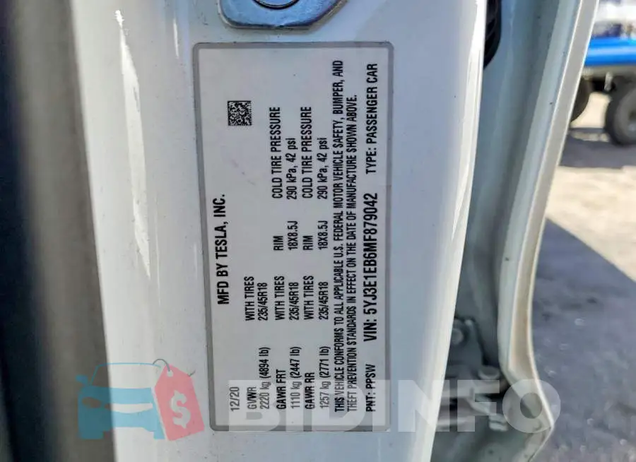5YJ3E1EB6MF879042 Photo# 12