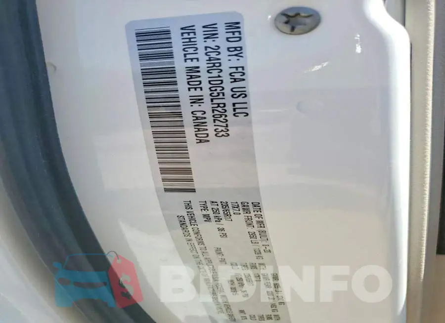 2C4RC1DG5LR262733 Photo# 13
