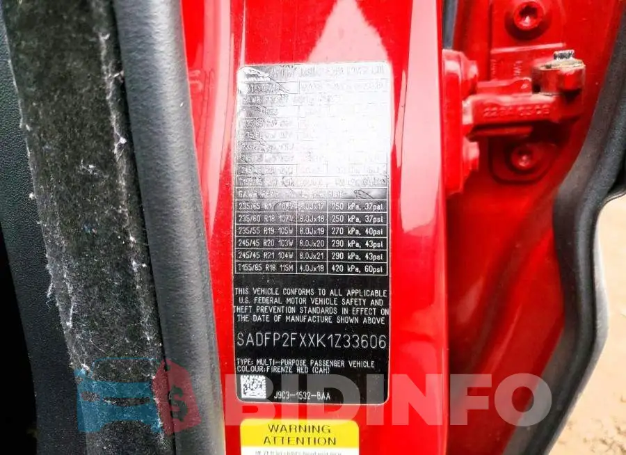 SADFP2FXXK1Z33606 Photo# 12