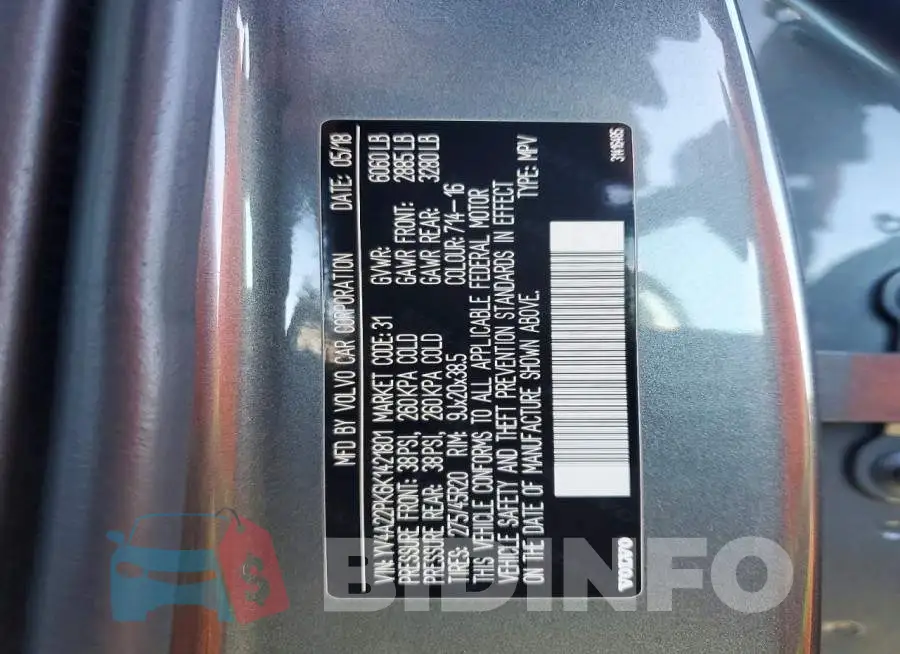 YV4A22PK6K1421801 Photo# 13