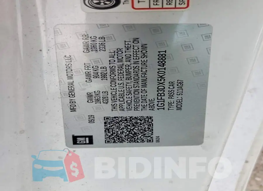 1G1FB3DX5K0148881 Photo# 12
