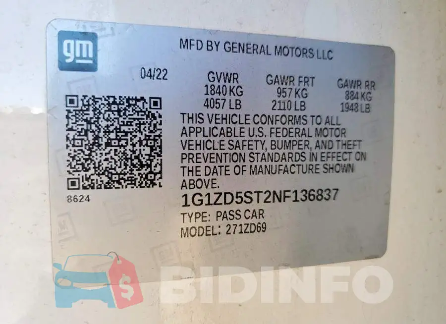 1G1ZD5ST2NF136837 Photo# 12