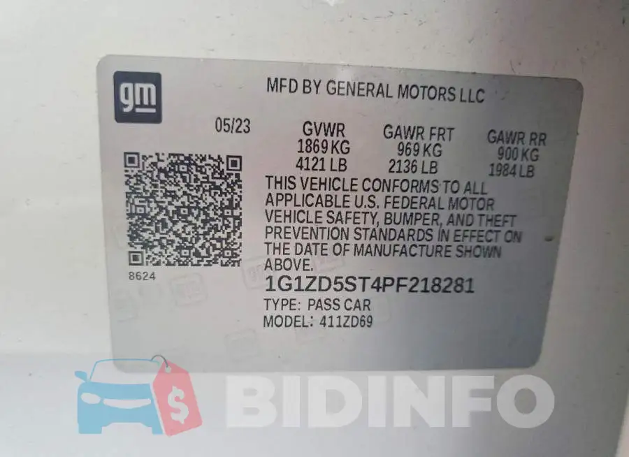 1G1ZD5ST4PF218281 Photo# 12