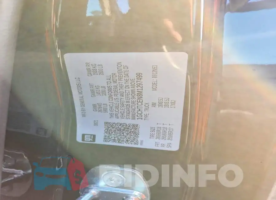 1GCHTCEN8M1297499 Photo# 12