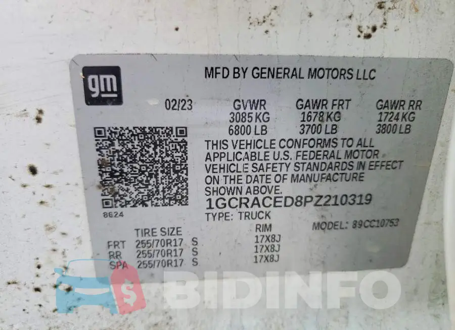 1GCRACED8PZ210319 Photo# 13