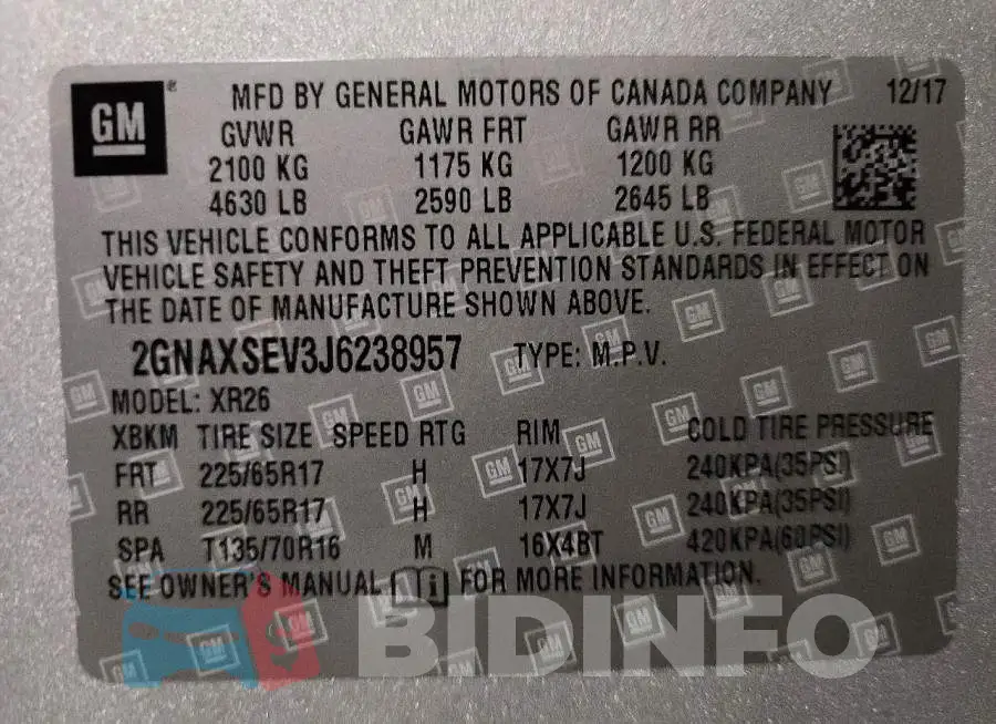 2GNAXSEV3J6238957 Photo# 14