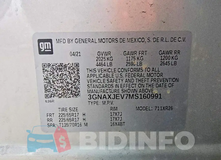 3GNAXJEV7MS160991 Photo# 13