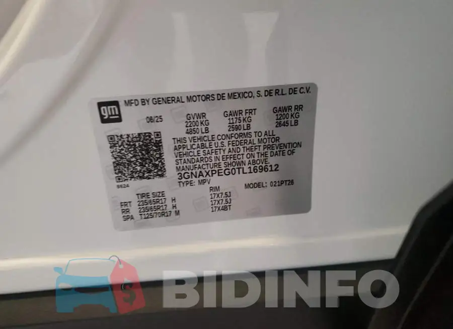 3GNAXPEG0TL169612 Photo# 13