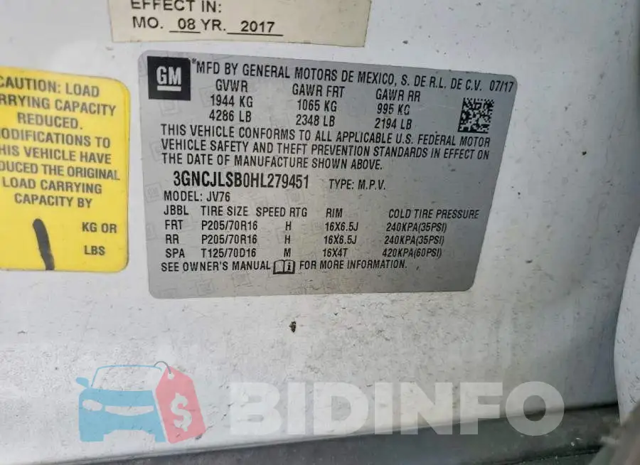 3GNCJLSB0HL279451 Photo# 13