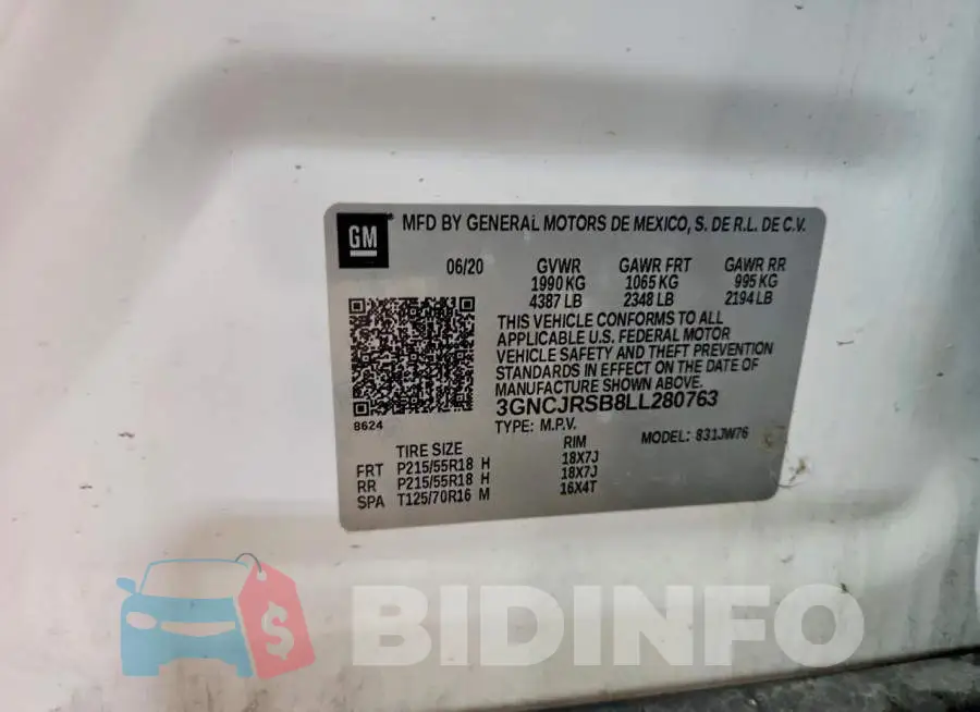 3GNCJRSB8LL280763 Photo# 13