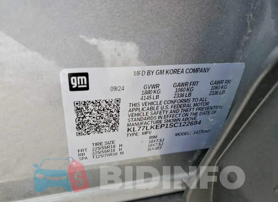 KL77LKEP1SC122694 Photo# 13