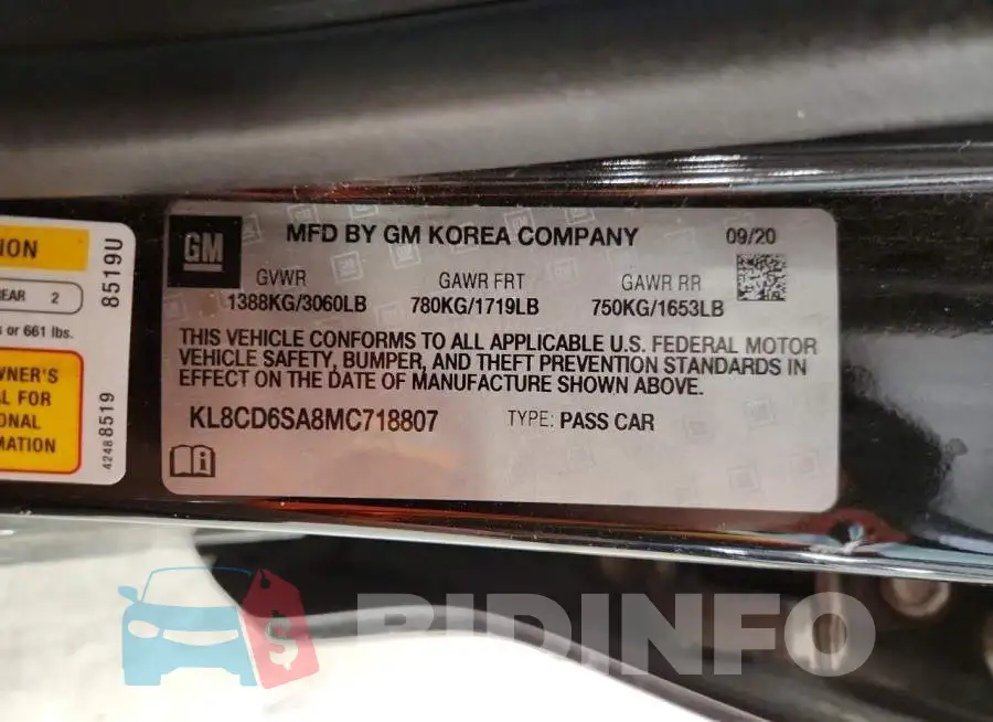 KL8CD6SA8MC718807 Photo# 12
