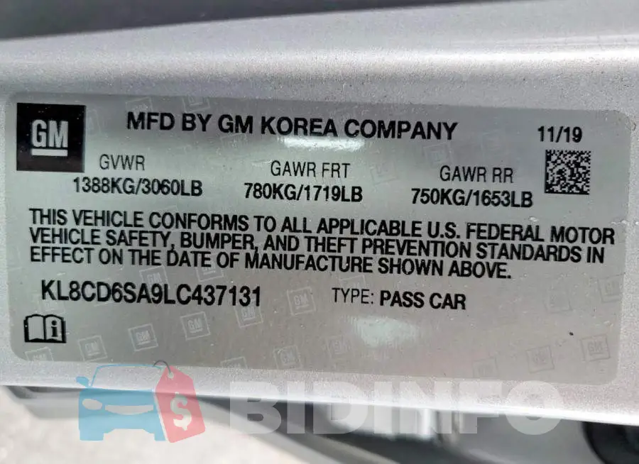 KL8CD6SA9LC437131 Photo# 13