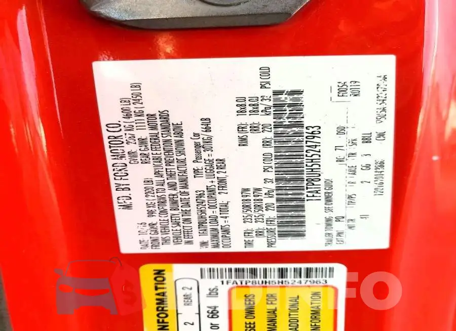 1FATP8UH5H5247963 Photo# 12
