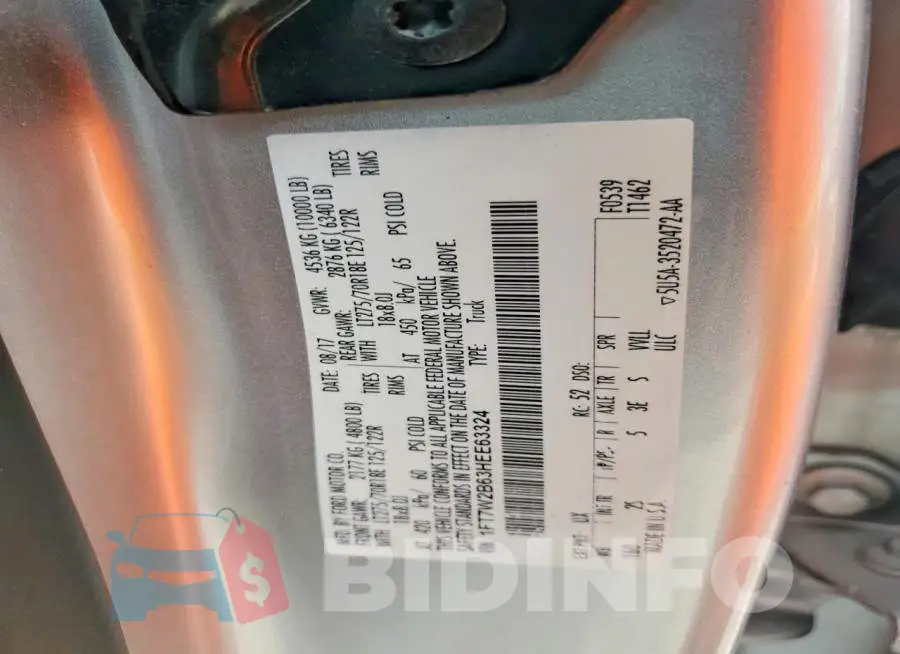 1FT7W2B63HEE63324 Photo# 13