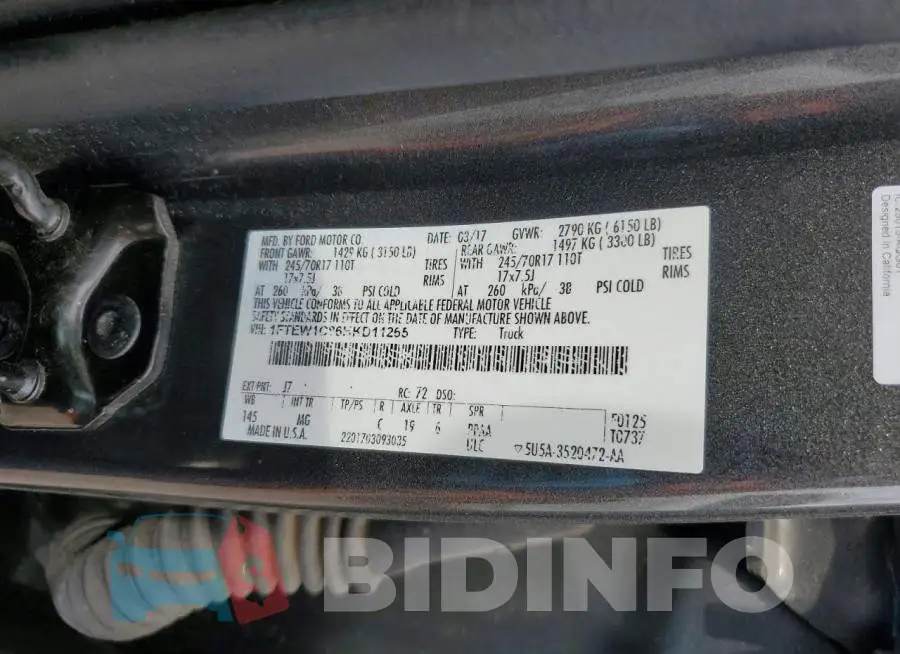 1FTEW1C86HKD11265 Photo# 12
