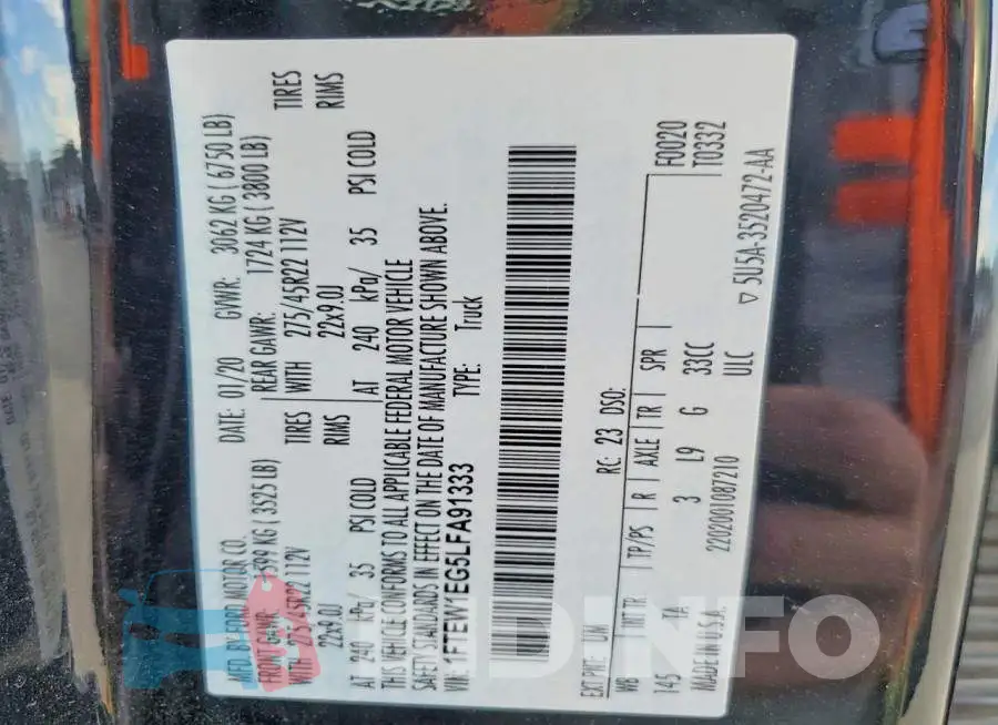 1FTEW1EG5LFA91333 Photo# 12